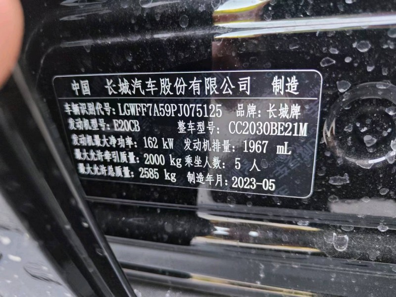 武漢23年長城汽車坦克3005