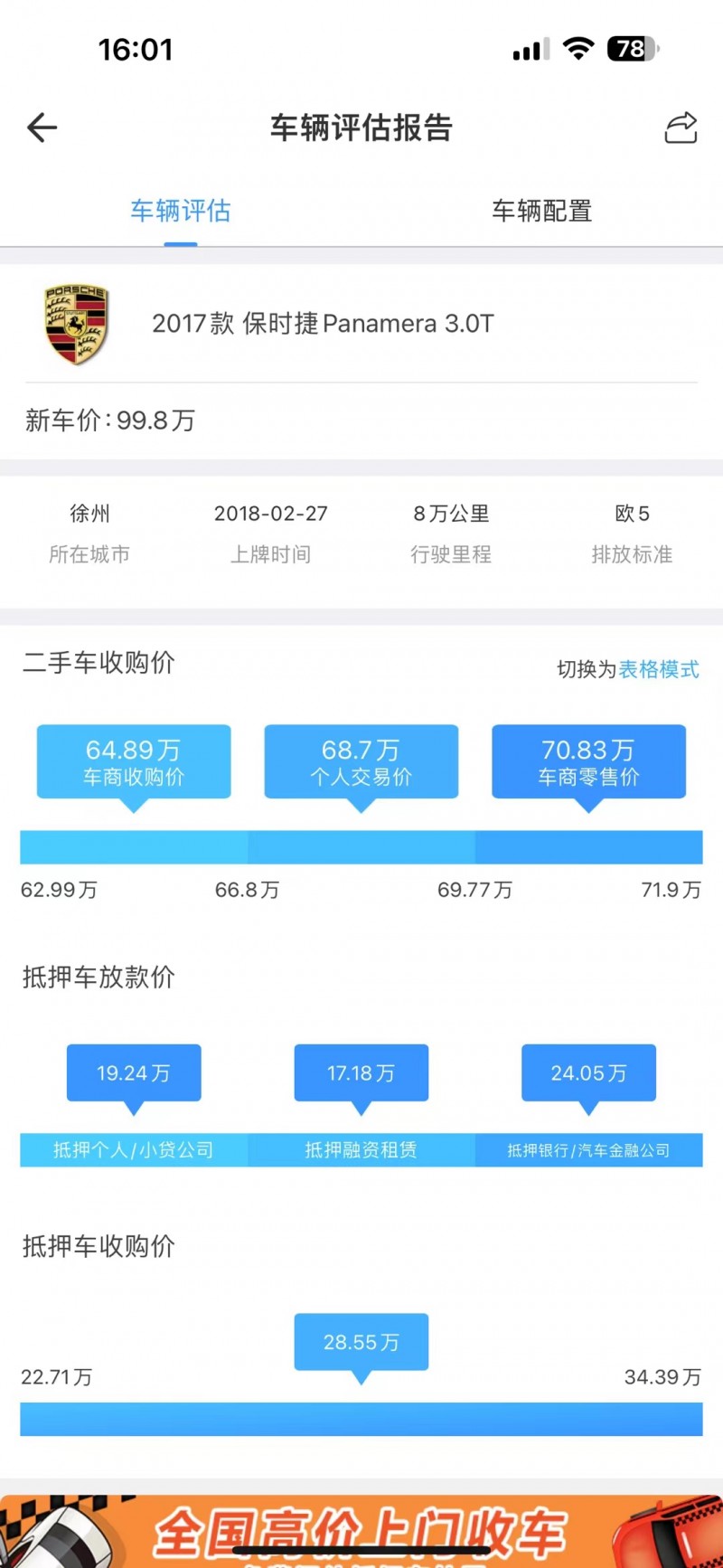 徐州18年保时捷帕拉梅拉5