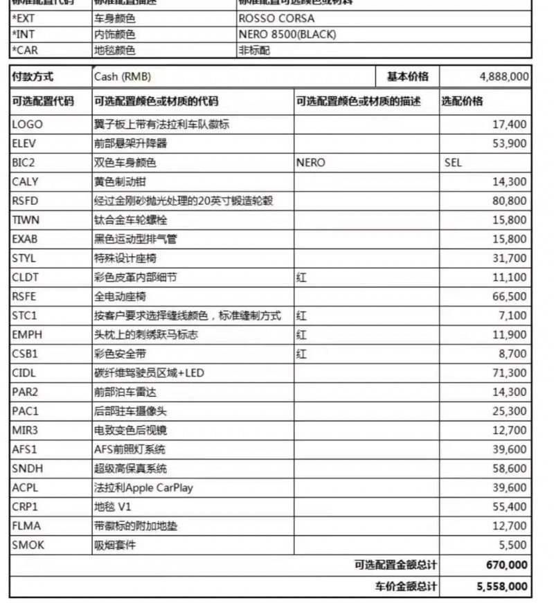 徐州22年法拉利FXX5