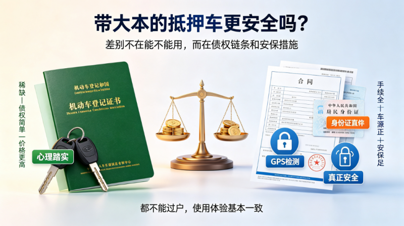 抵押车带大本和不带区别 抵押车带大本和不带区别