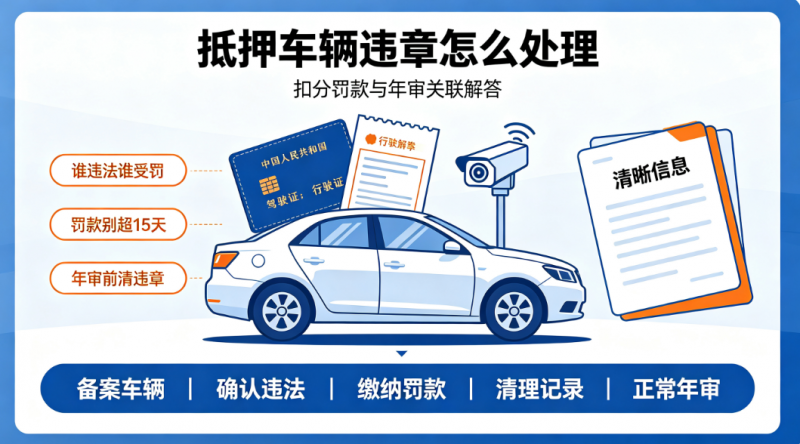 抵押车辆违章怎么处理 抵押车辆违章怎么处理