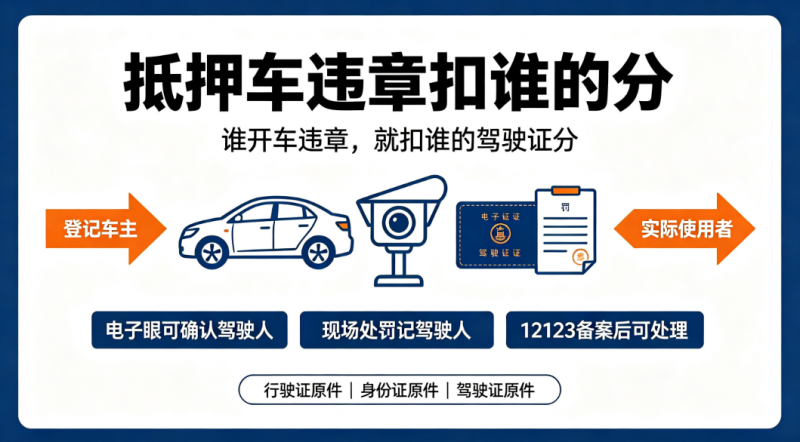 抵押车产生违章之后扣谁的分 抵押车产生违章之后扣谁的分