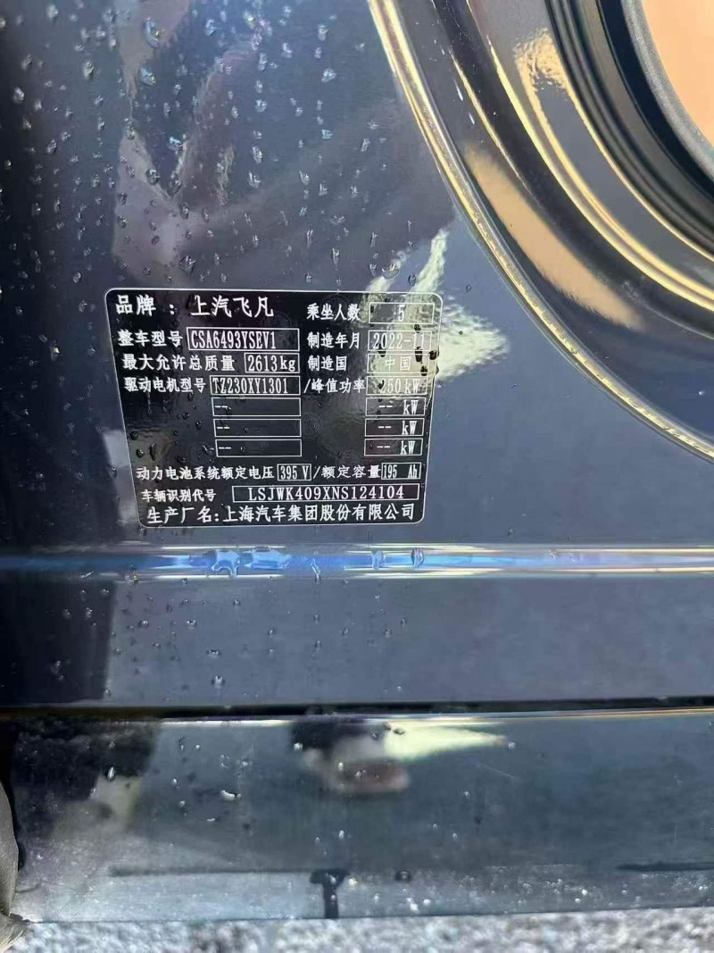 湖州24年上汽集團飛凡R76