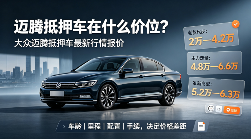 迈腾抵押车在什么价位 迈腾抵押车在什么价位