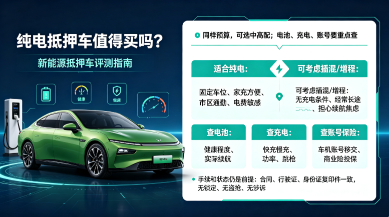纯电抵押车值得买吗？