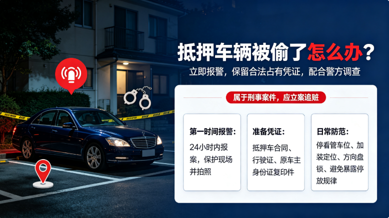 抵押车辆被偷了应该怎么办 抵押车辆被偷了应该怎么办