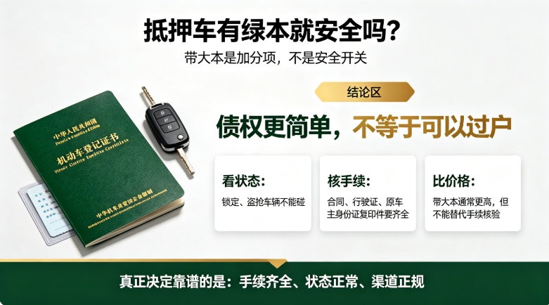 抵押车有绿本安全吗 抵押车有绿本安全吗