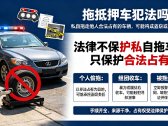 拖抵押車犯法嗎 私自拖走抵押車法律規定