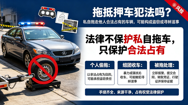 拖抵押车犯法吗