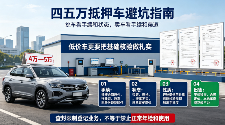 四五萬抵押車選購攻略
