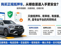 想要购买正规抵押车的话，从哪些渠道入手才比较安全呢？