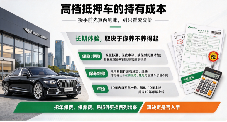高档抵押车的持有成本 高档抵押车的持有成本