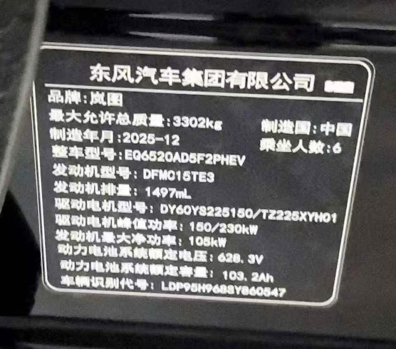 枣庄26年岚图汽车泰山9
