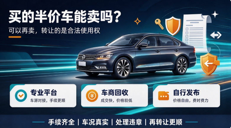买的半价车能卖吗 买的半价车能卖吗