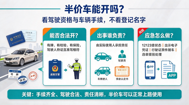 半价车能开吗 半价车能开吗